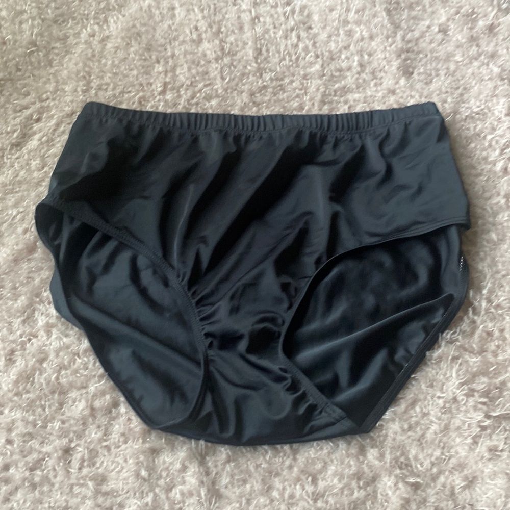 Plus Size designer swimsuit SWIM skirt cover up shorts bikini panties 20 black